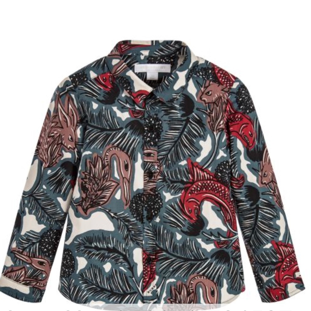 Burberry Green Beast print Shirt
